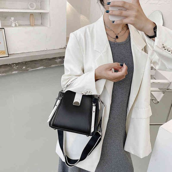 

portable bucket bag women's 2022 new fashion with korean single shoulder msenger bag soft leather versatile small designer bags