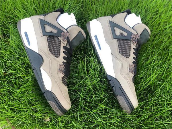 

travis scotts x 4 cactus jack olive houston oilers basketball shoes men brown grey silver university blue suede sneakers with box 7-13