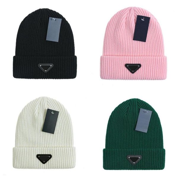 

luxury winter knitted hat designer beanie cap mens fitted hats casual gorros skull caps outdoor fashion bonnet 984, Blue;gray