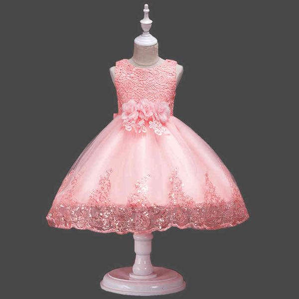 Süßes Kleid für Mädchen von 5 bis 6 Jahren, elegantes, lässiges Prinzessinnenkleid, Mädchen-Geburtstagsparty-Event, Abschlussballkleid, Baby-Mädchen, Blumen-Kind-Geschenk, G220518