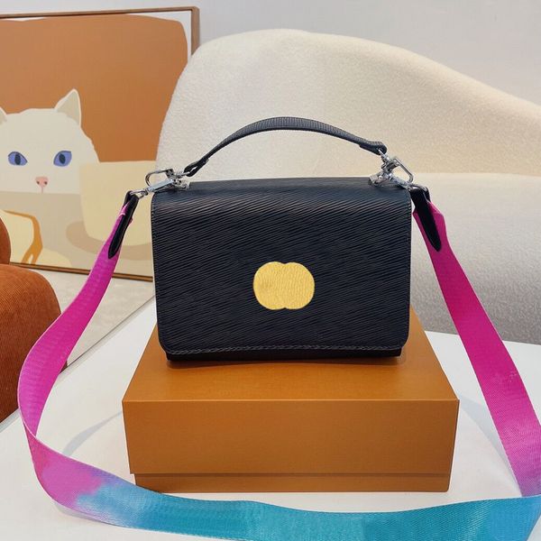 

2022 fashion water ripples crossbody bags for women twist lock cross body designer bags famous brand leather flap tote bag girls handbags wi