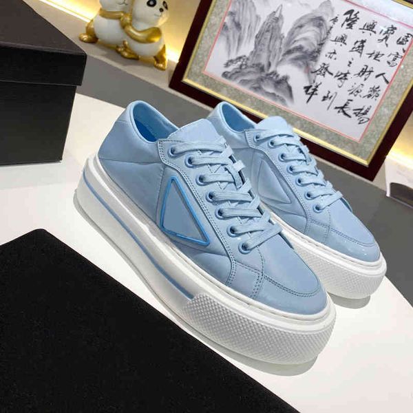 

sandals autumn fashion triangle standard thick soled casual board shoes women's round head lace up sports muffin small white trend, Black