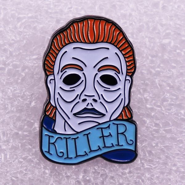 

mask killer brooch terrorist movie emblem accessories, Blue