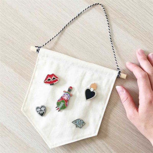 

lapel blank enamel display badge banner flag brooch holder hanging decoration pins buttons lapel collection kids room decor