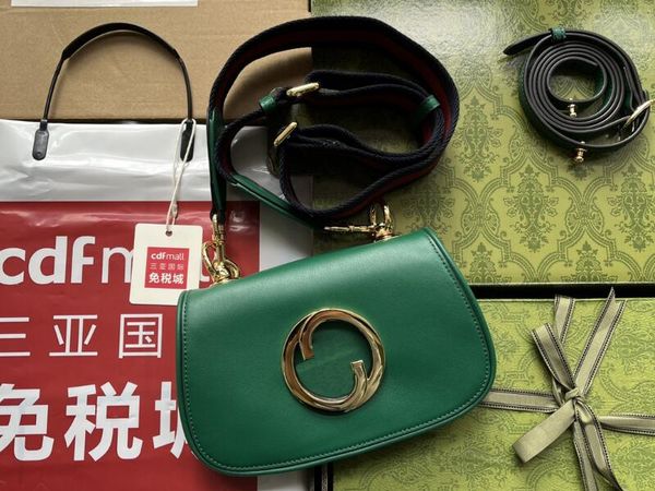 

realfine bags 5a 698643 22cm blondie mini green leather handbag shoulder purses for women with dust bag