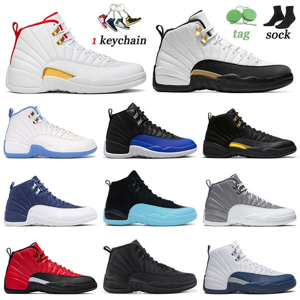 

authentic jumpman 12s 12 og basketball shoes fiba royalty university blue hyper royal black taxi indigo reverse flu game stealth outdoor spo, White;red
