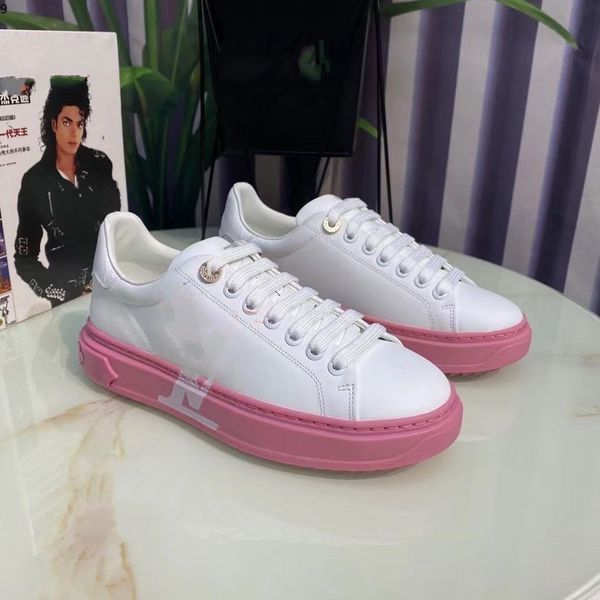2022 Top Brand Designer Classic Fashion Women Women Sapates White Shoes Ladies Casual Sneakers Genuine Leather Mkjk988
