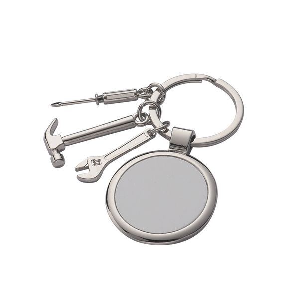 

10pcs bag part sublimation diy white blank metal tool keychain, Black