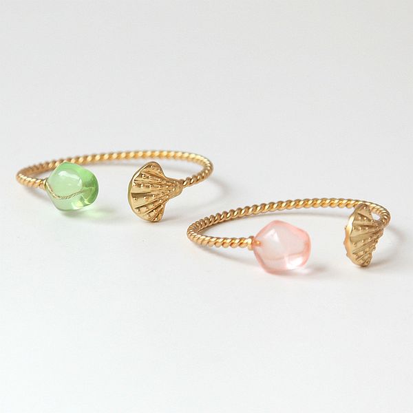 

rolled brass shell cuff clear resin cuffs twisted bracelets quality, White