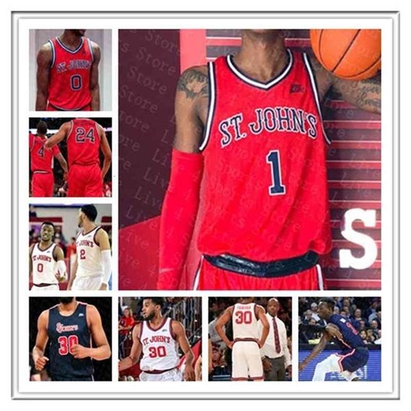 

xflsp2021 ncaa basketball st. john's red storm college jersey chris mullin lj figueroa rasheem dunn mustapha heron julian champagnie cu, Black