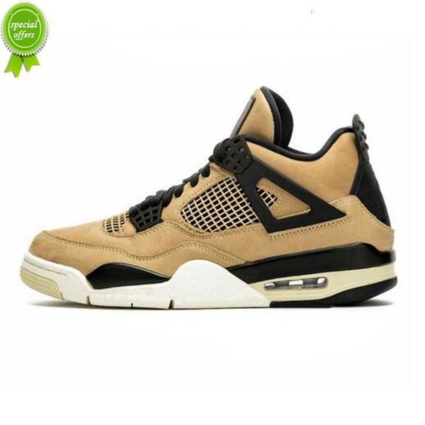 

new men jumpman 4 4s 3s 5s basketball shoes white lemon pink metallic purple bred cactus jack mens womens trainer sneakers 21, Black