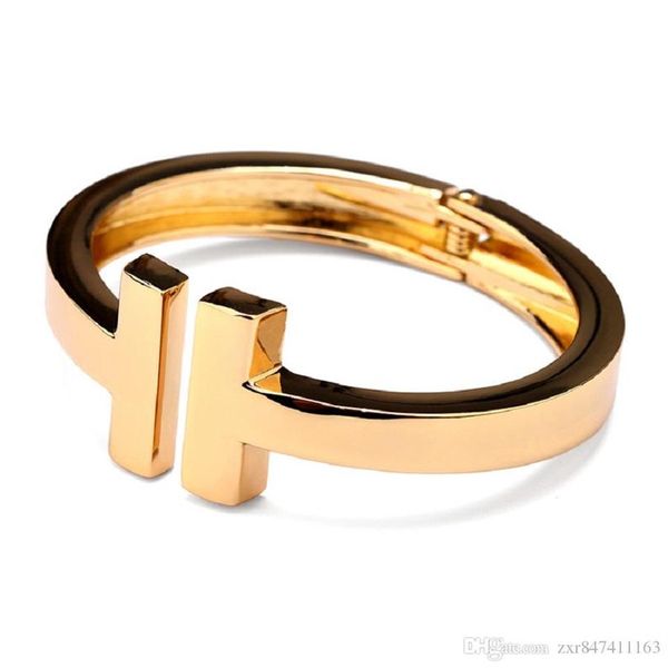 

women fashion love charm cuff bracelet bangle thin 18k gold plated filling cool womens jewelry designer bracelets bangles adapt to259e, White
