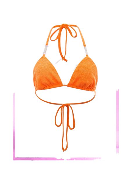 

neon orange rhinestone tie backless halter f86b#, White