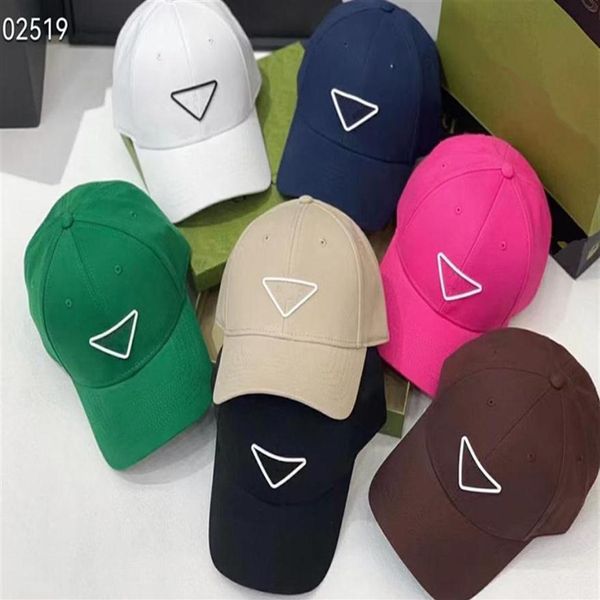 

luxury cotton baseball ball hats caps for men and women 2022 spring new designer triangle bone curved visor casquette snapback cap254s, Blue;gray
