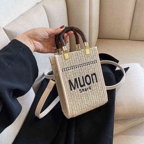 

factory outlet deals summer simple small women 2022 new fashion casual women's net red shoulder versatile messenger straw woven bag 00y