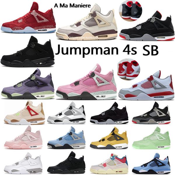 

new 4s iv 4 sb man women basketball shoes a ma maniere stephen curry soft pink hermit university blue military black cat sail cement royal t