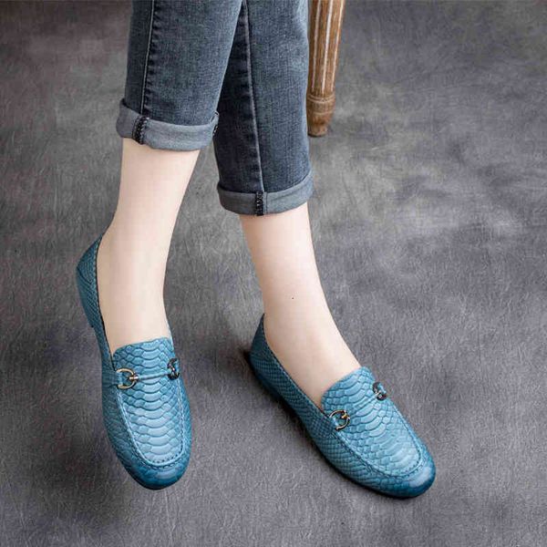 

sandals baba step spring cowhide british round head overshoot low heel soft sole shoes casual single small leather rfyh, Black