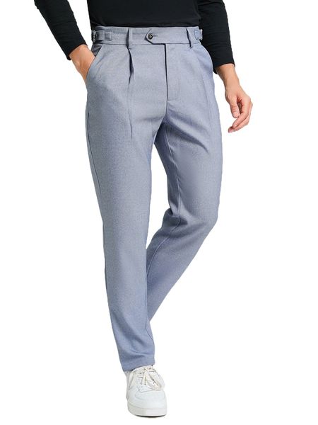 

men plicated detail tailored pants x1xr#, Black