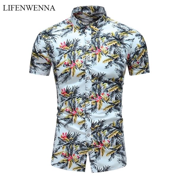 

m7xl summer new fashion men's shirts casual flower printing short sleeves shirt plus size button down hawaiian shirt men, White;black