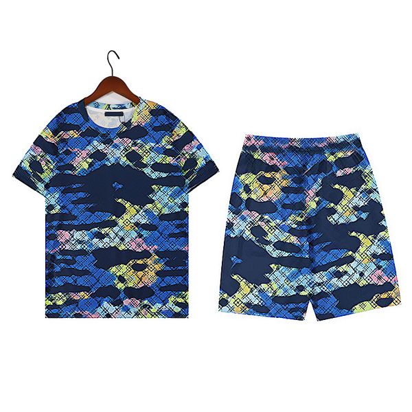 

2022 designer mens tracksuits sets new sports sweatshirts casual sports sporting suit men short pants t-shirt stripe pullover sportswear set, Gray