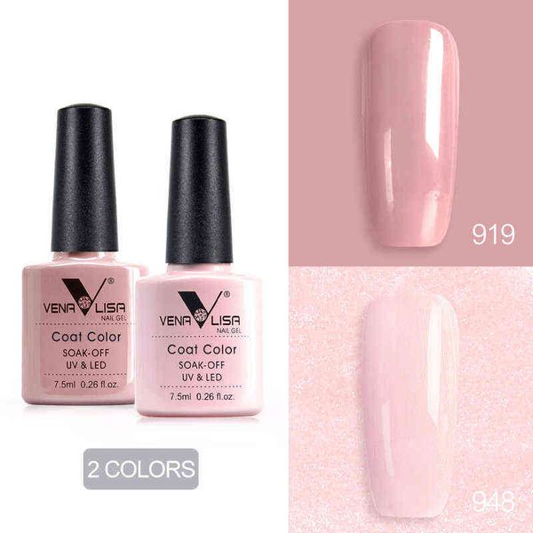 

nxy nail gel 2pcs kit 7 5ml polish nude color varnish soak off uv led lacquer base coat nowipe 0328, Red;pink