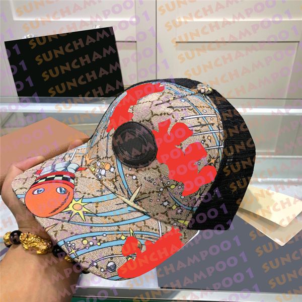 

designer cartoon printed snapbacks summer mesh sport cap holiday beach visor caps women men fashion letter baseball cap, Black;white