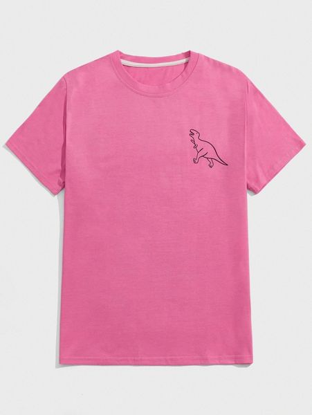 

romwe guys dinosaur graphic tee d0qz#, White;black