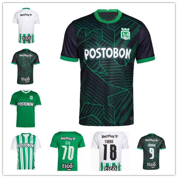 

22 23 atletico nacional soccer jerseys jefferson andres duque montoya k.andrade j.barrera emanuel olivera camiseta de athletic national high, Black;yellow