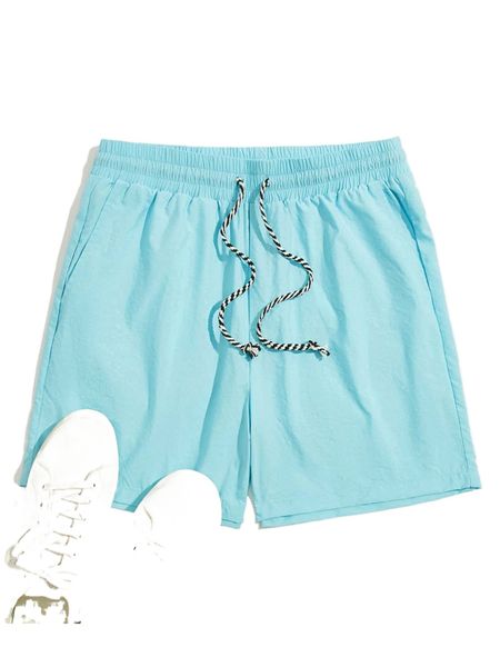 

men drawstring waist slant pocket shorts h0ul#, White;black