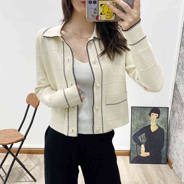 

women's sweaters spring and autumn sweater cardigan women's thin lazy small fragrance s family order 9evr, White;black