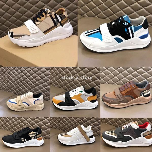 

casual shoes cotton striped vintage sneakers men women trainers platform sneaker nylon suede leather shoe with box rej0 asr, Black