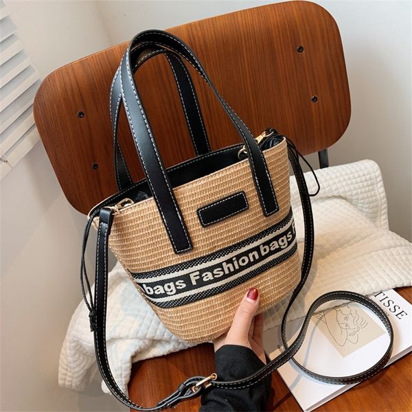 

woven summer rattan bamboo grass woven beach vegetable basket women's large capacity messenger 55% off holesale store