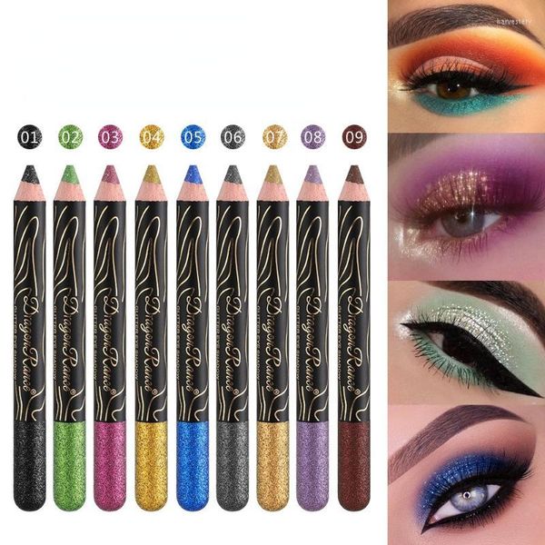 Ombretto 1 pezzo matita per eyeliner perlata lucida resistente al sudore eyeliner duraturo pigmento trucco impermeabileocchio