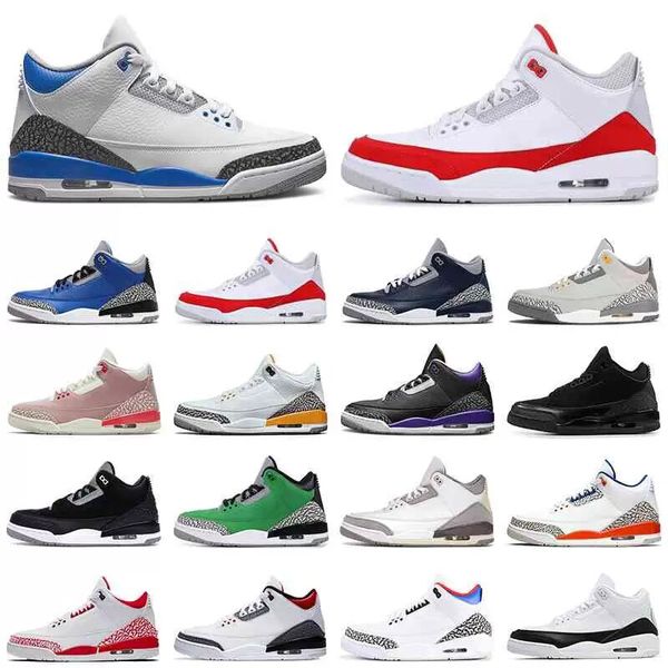 

3s basketball shoes cardinal red pine green seoul laser orange unc cool grey racer blue men women sports shoes size 36-45