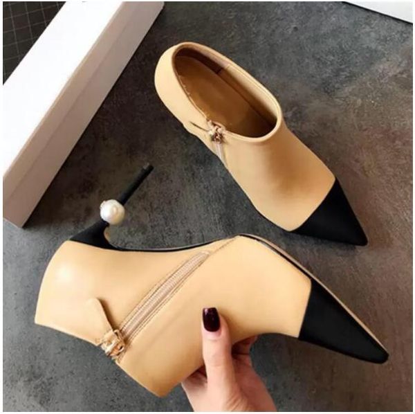 

women shoes stiletto high heels dressshoes genuine leather fashion for birthday parties wedding185u, Black