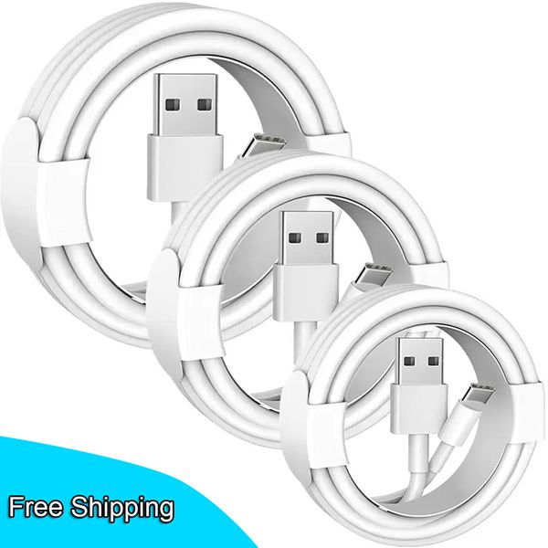 3 piedi 6ft da 10 piedi Type-C USB Caricamento rapido Cavo dati per Samsung Galaxy S20 Fe A13 A12 A22 A32 5G A52 A72 Huawei