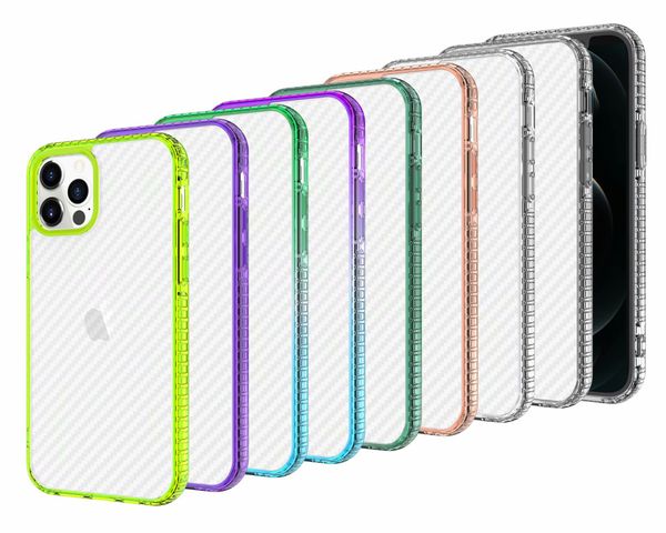 Custodie per telefoni PC rigide trasparenti sfumate premium per iPhone 13 12 11 Pro Max XR XS Cover per telefono colorata