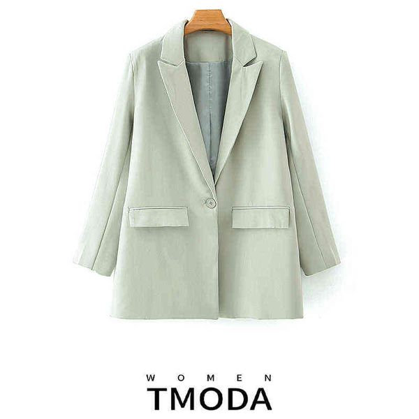 

suit tmoda325 women 2022 fashion office wear single button blazer jacket vintag, White;black