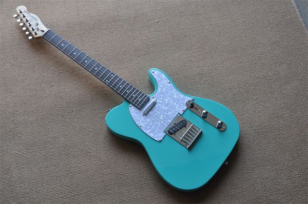 Guitarra elétrica verde TL Six String, podemos personalizar todos os tipos de guitarras
