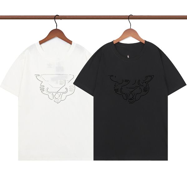 

2022 luxury casual t shirt new men's wear designer short sleeve t-shirt wholesale black and white size m-2xl, White;black
