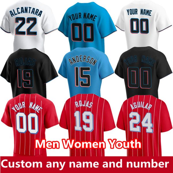 

jazz chisholm jr. jersey 2022 city connect baseball jerseys 19 miguel rojas 15 brian anderson 14 adam duvall jesus aguilar jon berti lewis b, Blue;black