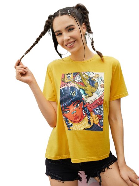 

x ashley baxter figure graphic tee r38b#, White