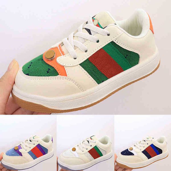 

kids designers shoes distressed screeners blue orange green red web vintage effect childrens girls boys sport fashion sneakers unutf, Black