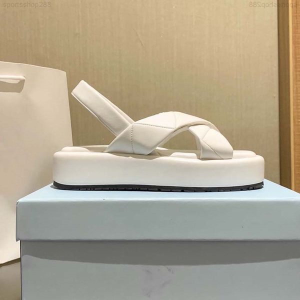 

super new woman shoe summer sandals luxury designer sandal leather wedge lady shoes with box 02, Black