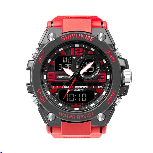 2022 CWP Wasserdichte Uhren Männliche Sportuhr SMAEL Marke Rote Farbe LED Elektronik Chronograph Auto Datum Armbanduhr Outdoor Sports Geschenk P1