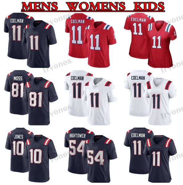 

mens 10 mac jones 11 julian edelman football jerseys 24 stephon gilmore 54 hightower 4 jarrett stidham 81 randy moss 15 nelson agholor, Black