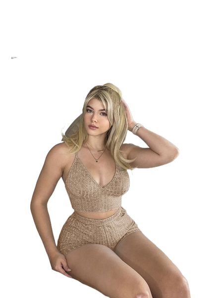 

romwe sweetness ribbed lettuce trim pj set b4so#, Black;red