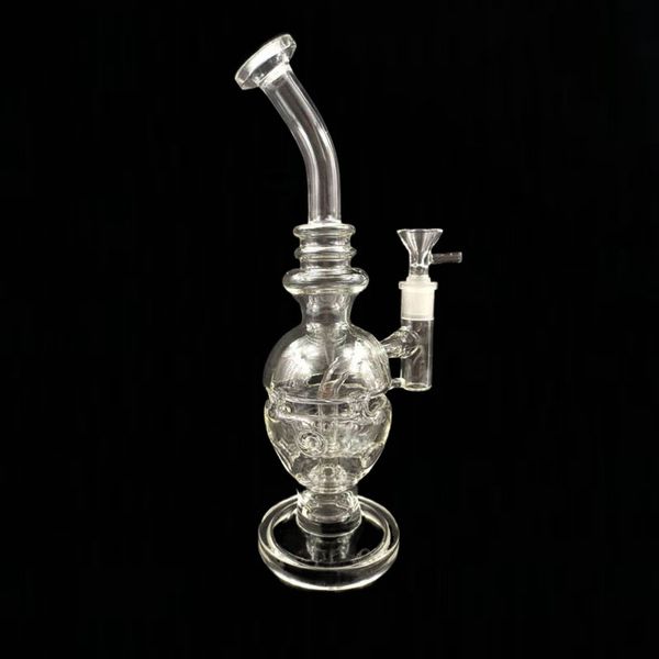 NEUES HOOH OUT BAKER EIERIL RIG mit Perkolatorglas Recycler Oilrigglas Bong Wasserleitungen 14,4 mm Gelenk