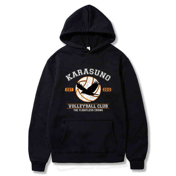 Горячая аниме Haikyuu Karasuno Volleyball Club Печатные Толстовки с капюшоном Пуловерты Harajuku Haikyuu! Одежда