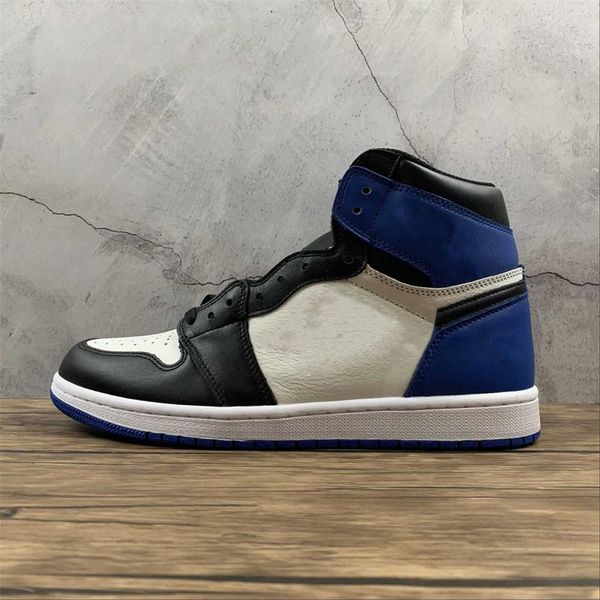 

mens shoes jumpman 1 high og lightnings basketball shoes sports sneakers real leather color black blue white size 36-47 available